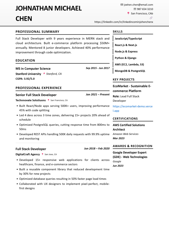 The Composer template preview